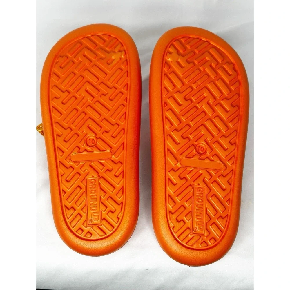 Dragon Ball Z Kame Symbol Men's Cloud Comfort Foam Slide Sandals Orange Size 10